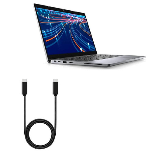 BoxWave Cable Compatible with Dell Latitude 5320 - DirectSync PD Cable (3ft) - USB-C to USB-C (100W), Type C Braided 3ft Charge and Sync Cable for Dell Latitude 5320 - Jet Black
