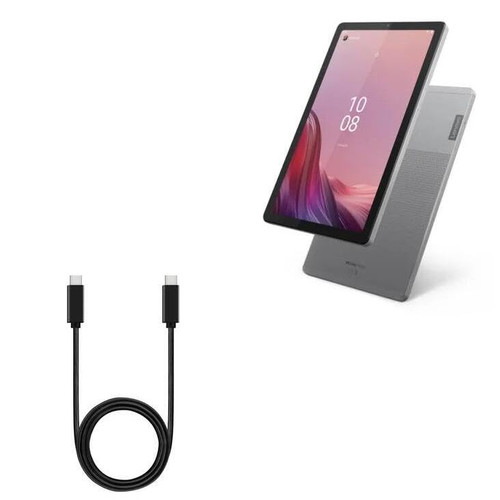 BoxWave Cable Compatible with Lenovo Tab M9 - DirectSync PD Cable (3ft) - USB-C to USB-C (100W), Type C Braided 3ft Charge and Sync Cable - Jet Black BoxWave Cable Compatible with Lenovo Tab M9 - DirectSync PD Cable (3ft) - USB-C to USB-C (100W), Type C Braided 3ft Charge and Sync Cable - Jet Black