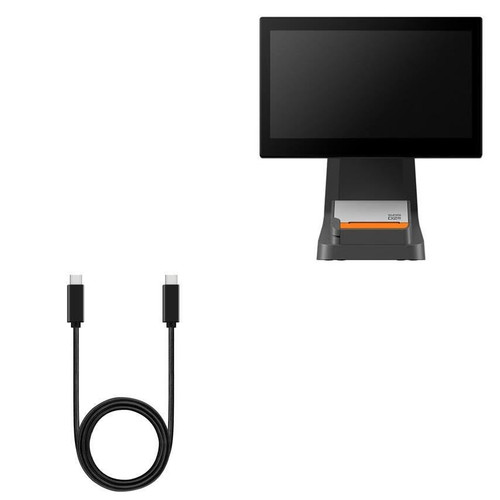 BoxWave Cable Compatible with Sunmi D2s Plus - DirectSync PD Cable (3ft) - USB-C to USB-C (100W), Type C Braided 3ft Charge and Sync Cable - Jet Black