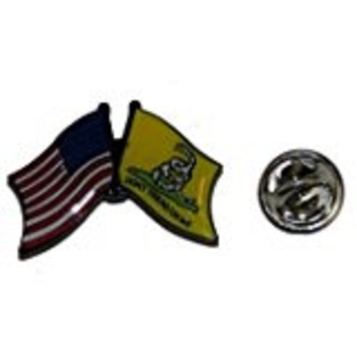 USA American Gadsden Dont Tread on Me Flag Bike Motorcycle Hat Cap lapel Pin
