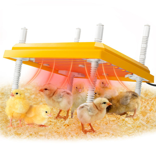 DeeprBetter Brooder Heater for Chicks,Brooder Plate 12" x 12" for 20 Chicks,Warmer Chick Heater Brooder Heating Plate,Adjustable Height & Angle Chicken Brooder Heater, Safety Chicken Coop Heater 22 W