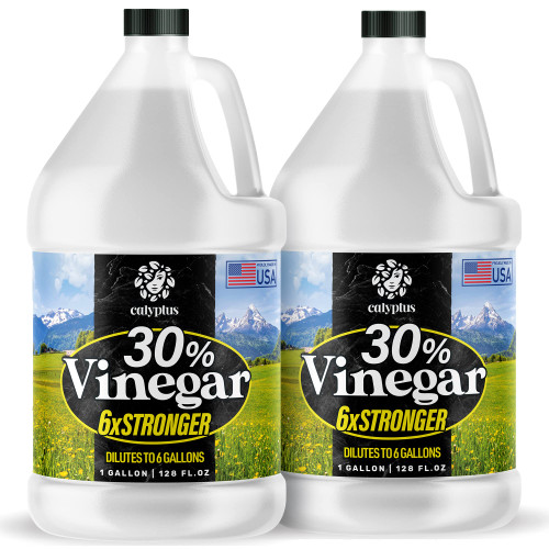 Calyptus 30% Pure Super Concentrated Vinegar | Dilutes to 12 Gallons | 6x Power Concentrate Vinegar | 2 Gallons