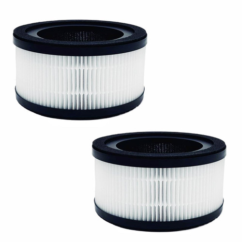2 Pack H13 True HEPA Replacement Filter with Activated Carbon Prefilter - Compatible with InvisiClean Stella IC-2010 Air Purifier by Can-Meageren