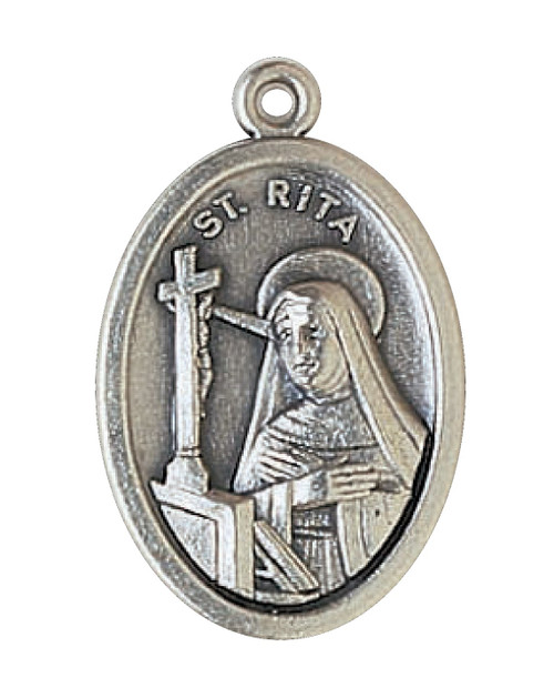 Catholic Saint Medal - Bulk Pack of 10 (Saint Rita) - Jump Ring Included
