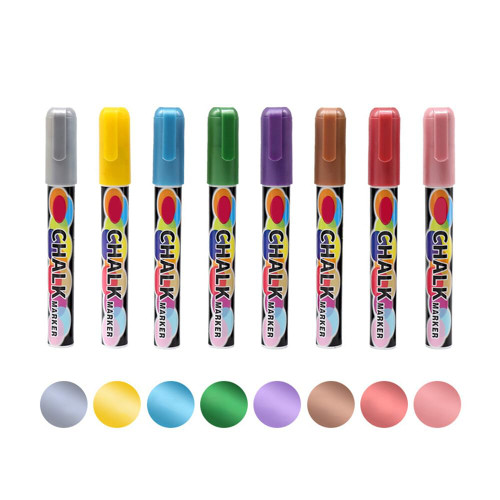 Bobuluo Chalk Markers Pens - 8PCS Liquid Chalkboard Highlighter Liquid Chalk Pens Markers Painting Writing for Chalkboards, Signs, Windows, Blackboard, Glass, Mirrors, Advertising Light, Type 4