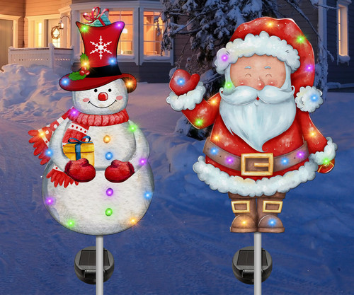 Christmas Decorations Outdoor Yard, Christmas Solar Garden Stake Lights, 41 Inches Metal Snowman Santa Solar Christmas Decorations, Christmas Decor Waterproof Solar Lights Yard Garden Lawn Pathway Christmas Decorations Outdoor Yard, Christmas Solar Garden Stake Lights, 41 Inches Metal Snowman Santa Solar Christmas Decorations, Christmas Decor Waterproof Solar Lights Yard Garden Lawn Pathway