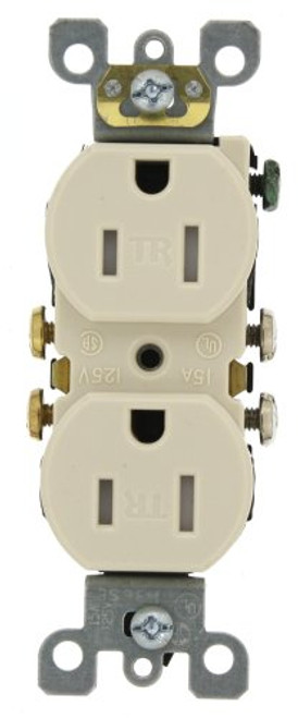 Leviton T5320-TMP 15 Amp 125V Tamper Resistant Duplex Receptacle, 10 Pack, Light Almond Leviton T5320-TMP 15 Amp 125V Tamper Resistant Duplex Receptacle, 10 Pack, Light Almond