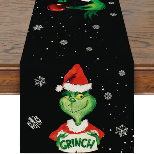 Christmas Table Runner, Christmas Decorations Christmas Runner for Table Christmas Decorations Merry Whatever Christmas Table Decor for Christmas Party Dining Table Decor (13" x 108")