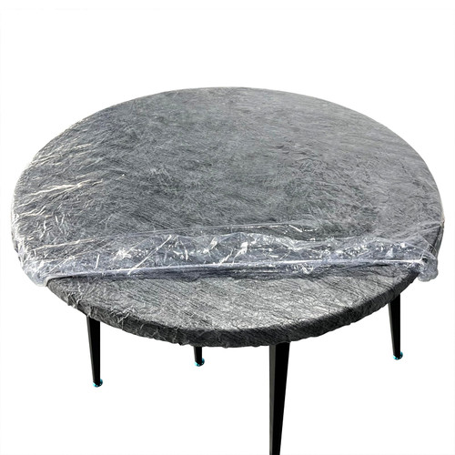 Pioggia Clear Vinyl Round Fitted Tablecloth Waterproof Elasticized Table Cloth Plastic Table Cover Protector (Round Tablecloth Fits Table up to 45"-56" Diameter) Pioggia Clear Vinyl Round Fitted Tablecloth Waterproof Elasticized Table Cloth Plastic Table Cover Protector (Round Tablecloth Fits Table up to 45"-56" Diameter)