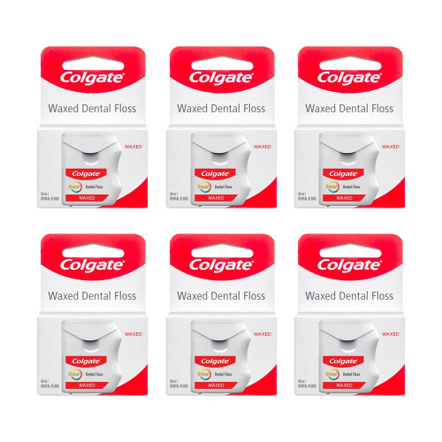 Colgate Total Waxed Detal Floss 50m - Pack of 6