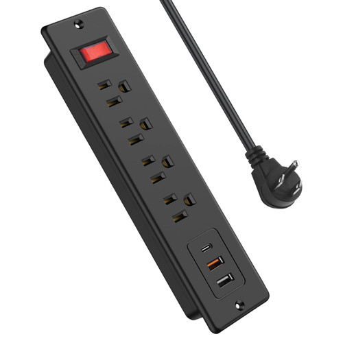 Recessed Power Strip with 20W USB C Ports,Conference Recessed Outlet for Home,Office Desks,Furniture Flush Mount Charging Station,Desk Outlet for L-Shaped Corner Desk,Side Table,or End Table