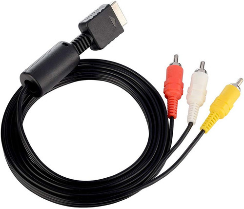 ElementDigital PS3 AV Cable Composite Cable PlayStation HD AV Cable Cord Composite Stereo RCA Audio Video TV Cable for PlayStation 3 / PlayStation 2 / PlayStation 1 PS3 PS2 PS1 6ft