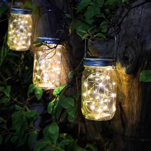 CozyHome 3X Solar Mason jar Lights Outdoor Waterproof | Mason jar Light | Mason jar Lights Solar Powered | LED White Light Jars Outside | Mason jar Solar Lights for Garden or Patio | Mason jar Decor CozyHome 3X Solar Mason jar Lights Outdoor Waterproof | Mason jar Light | Mason jar Lights Solar Powered | LED White Light Jars Outside | Mason jar Solar Lights for Garden or Patio | Mason jar Decor
