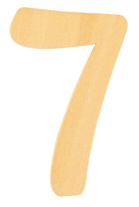 Rayher 62230000 Wooden Number FSC Mix Credit 6 cm Diameter 7