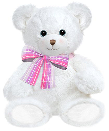 First & Main 7" White Dena Teddy Bear Basic Plush Toys