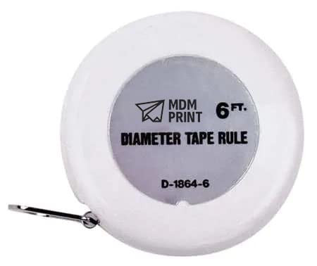 Tape Measure,1/4 in x 6 ft,White,in./Ft.