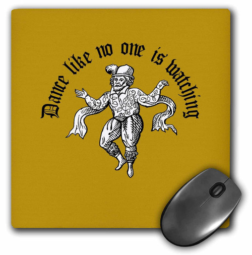 3dRose Dance Like No One is Watching Fun Vintage Illustration - Mouse Pads (mp_356056_1)