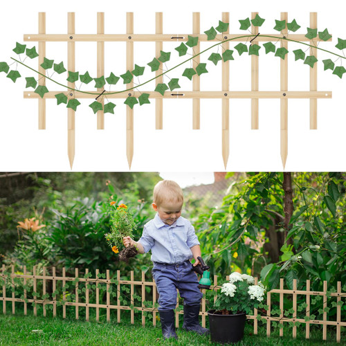 Decorative Garden Fence 10 Pack, 13.5ft(L) x17.7in(H) No Dig Garden Decorative Fence, Bamboo Garden Fence Border for Outdoor Yard Landscape Patio, Small Animal Barrier Fence for Dog Rabbit Pet Decorative Garden Fence 10 Pack, 13.5ft(L) x17.7in(H) No Dig Garden Decorative Fence, Bamboo Garden Fence Border for Outdoor Yard Landscape Patio, Small Animal Barrier Fence for Dog Rabbit Pet