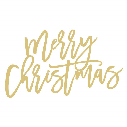Word Merry Christmas Cutout Unfinished Wood Christmas Holiday Seasonal Door Hanger MDF Shape Canvas Style 6 (18")