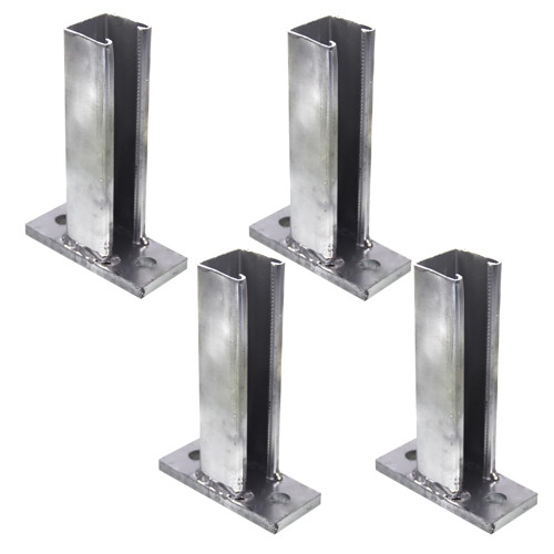 CNQLIS 4 Pcs 6-3/4" Slot Up Bracket,Fittings Channel Fittings for 1-5/8" Strut Channel,Strut Connector Brackets Thickness 9.7mm,Carbon Steel Flat Plate Base Channel Bracket