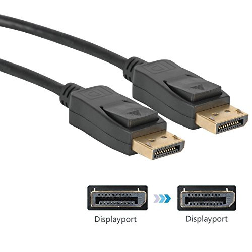 Display Port Cable 10Ft, UVOOI DisplayPort to Displayport Cable DP to DP 10' Cable 4K [2K@144Hz, 4K@60Hz] - Black,Gold Plated