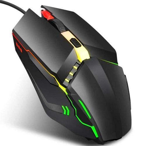DAILYINT 1600DPI Optical Wired Gaming Mouse Professional Colorful Backlit Gaming Mouse for Laptop Desktop Computers