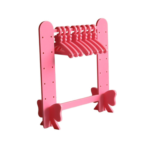 DYNWAVE Earring Holder Stand, Clear Acrylic Earrings Rack Mini Hangers Display Stand Jewelry Organizer Storage for Women Girls, Pink DYNWAVE Earring Holder Stand, Clear Acrylic Earrings Rack Mini Hangers Display Stand Jewelry Organizer Storage for Women Girls, Pink