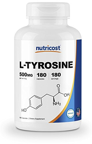 Nutricost L-Tyrosine 500mg, 180 Capsules
