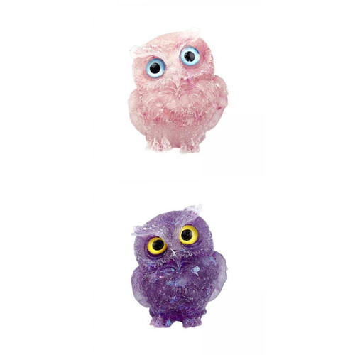 MagiDeal Creative Owl Statue Miniature Crystal Owl Decoration for Table Office Home Decor Accents+Creative Owl Statue Miniature Crystal Owl Decoration for