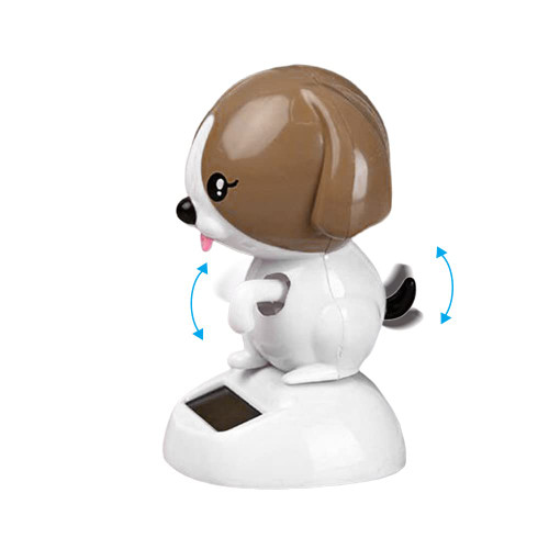 ikasus Car Dashboard Bobble Head Decoration Cute Dog Shaking Ornament Solar Powered Dancing Dog Toy Car Interior Doll Ornament Dancer Figurines Shaking Ornament for Car Office Desk Home Decor