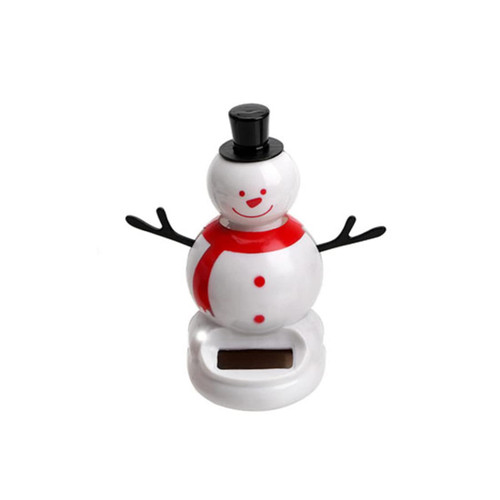 Eioflia Solar Dancing Toy Car Dashboard Solar Snowman Dolls Bobble Head Dolls for Home Memorial Christmas Ornaments.
