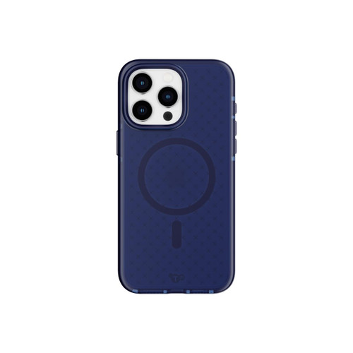 Tech21 Evo Check case for iPhone 15 Pro Max - Compatible with MagSafe - Impact Protection Case - Midnight Blue