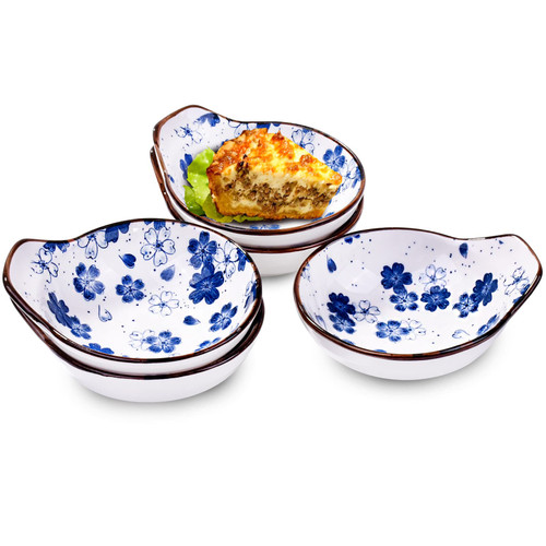 6.5 OZ Sauce bowl,olive oil dipping dish,dipping bowl set,dipping bowl/dish with handle for soy sauce,cold dish,salad dressing,ketchup,BBQ sauce or seasoning set of 5 (YHQH)