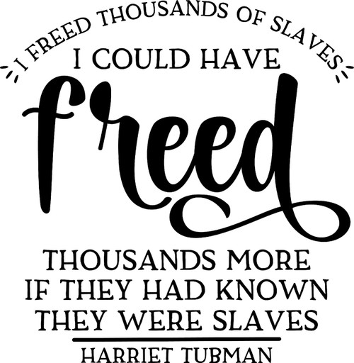 I Freed Thousands of Slaves Harriet Tubman History Wall Decals for Walls Peel and Stick Wall Art murals Black Small 8 Inch