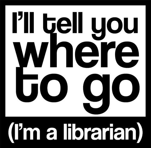 Ill Tell You Where to Go Im A Librarian Book Club Career Wall Decals for Walls Peel and Stick Wall Art murals Black Small 8 Inch