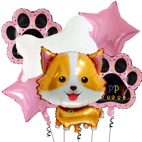 6 Pcs Dog Balloon for Puppy Party-27.55in Dog Balloon,Paw Print Balloons,Bone balloons,Star balloons Dog Birthday Party Supplies, Puppy Balloons for Birthday,Puppy Birthday Decorations (Pink) 6 Pcs Dog Balloon for Puppy Party-27.55in Dog Balloon,Paw Print Balloons,Bone balloons,Star balloons Dog Birthday Party Supplies, Puppy Balloons for Birthday,Puppy Birthday Decorations (Pink)