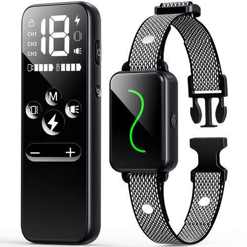 Vsezund Shock Collar, Training Collar with Remote for Small, Medium, Large Dogs with Vibration, Electric Shock, Beep, Security Lock, and Waterproof