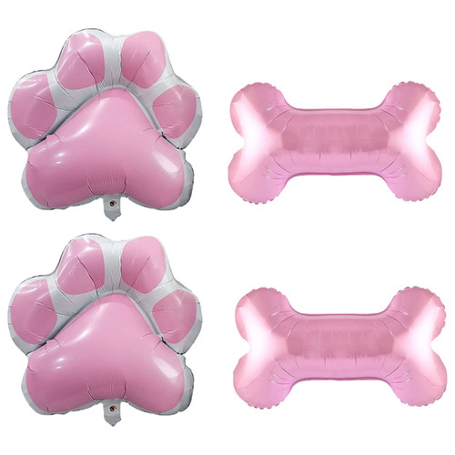 Dog Themed Balloons Decorations Pink Dog Bone Foil Balloons Dog Paw Print Balloons for Pet Dog Party, Kids Puppy Themed Party, Birthday Party, Baby Shower Decorations Supplies 4 Pieces (Pink) Dog Themed Balloons Decorations Pink Dog Bone Foil Balloons Dog Paw Print Balloons for Pet Dog Party, Kids Puppy Themed Party, Birthday Party, Baby Shower Decorations Supplies 4 Pieces (Pink)