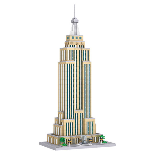 dOvOb Architecture Empire State Building Micro Blocks Set?3819PCS? - World Famous Architectural Model Toys Gifts for Kid and Adult