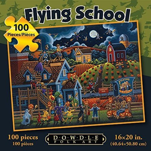 Dowdle Folk Art Flying School 100pc 16x20 Puzzles Dowdle Folk Art Flying School 100pc 16x20 Puzzles