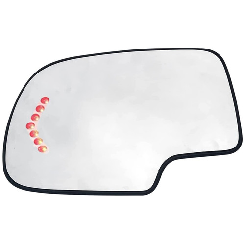 Driver Side Heated Mirror Replacement For Cadillac Escalade Yukon Chevy Chevrolet Suburban Silverado GMC Sierra Tahoe Avalanche Silverado Sierra- Convex Mirror Glass with Rear Holder and Turn Signal