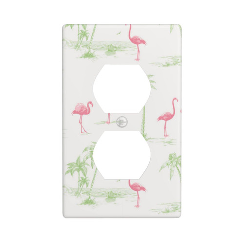 Pink Flamingos Printed Outlet Cover Wall Plate Cover Switch Plate Cover 1-Gang Duplex Receptacle For Bedroom Kitchen Home Decor Pink Flamingos Printed Outlet Cover Wall Plate Cover Switch Plate Cover 1-Gang Duplex Receptacle For Bedroom Kitchen Home Decor