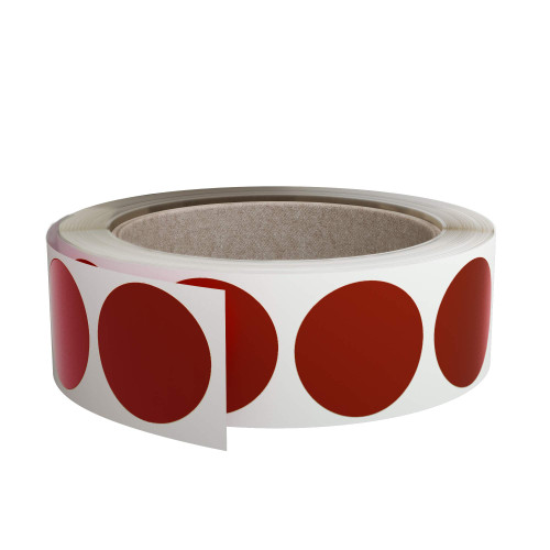 Royal Green Circle Label Rolls 25mm Red Velvet Stickers 1 Inch - 600 Pack