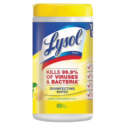 C-LYSOL Disinfectant Wipes Citrus Scent 6/80CT