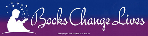 Peace Resource Project Books Change Lives - Magnetic Bumper Sticker/Decal Magnet 9.5-by-2.5 Inches