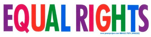 Peace Resource Project Equal Rights - LGBTQ Diversity Small Bumper Sticker or Laptop Decal 6-by-1.5 Inches