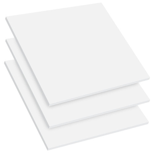 Mega Format Expanded PVC Plastic Sheets - 14" X 14" Rigid White Sheet for Crafts, Signage, & Displays - Sintra, Celtec PVC Board - Waterproof for Outdoors Use - 1/4" 6mm Thick - 3-Pk-White