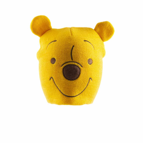Disney Winnie The Pooh - Pooh Face Beanie Hat Yellow, Yellow, Onesize