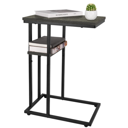 Yoobure C Shaped End Table, Side Table for Couch and Bed, Small Side Table for Small Spaces, Living Room, Bedroom
