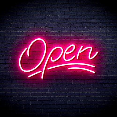 ADVPRO Open Sign Flex Silicone LED Neon Sign - Pink - st16s32-fnu0291-k
